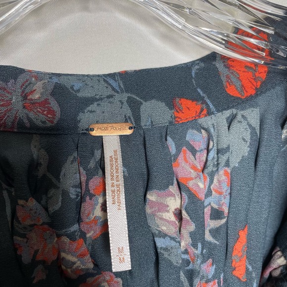 Free People Floral Long Sleeve Blouse Size M - Picture 2 of 6